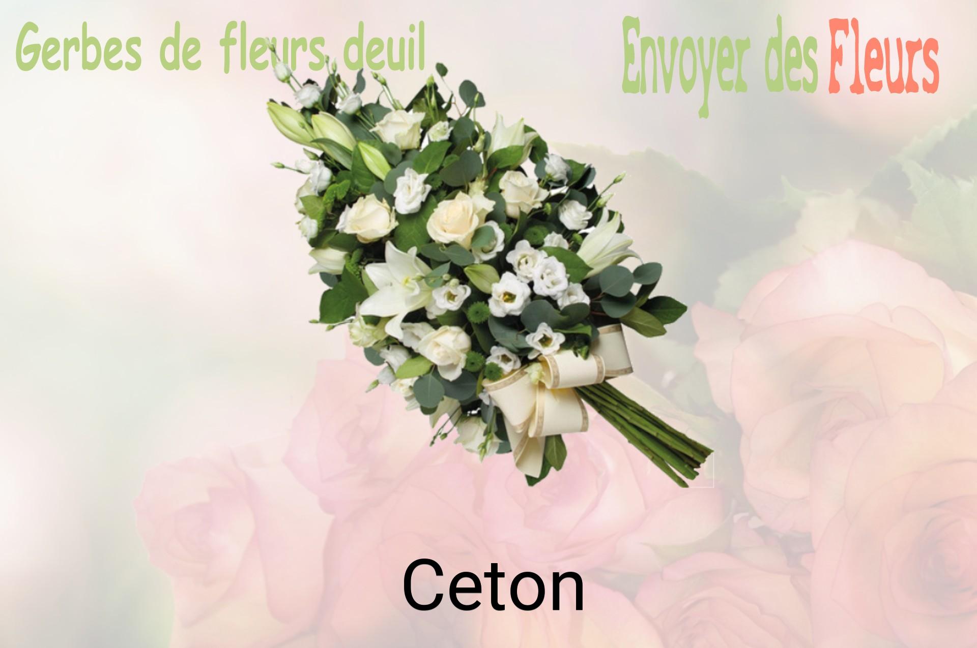 Gerbe de fleurs de deuil livrée à Ceton